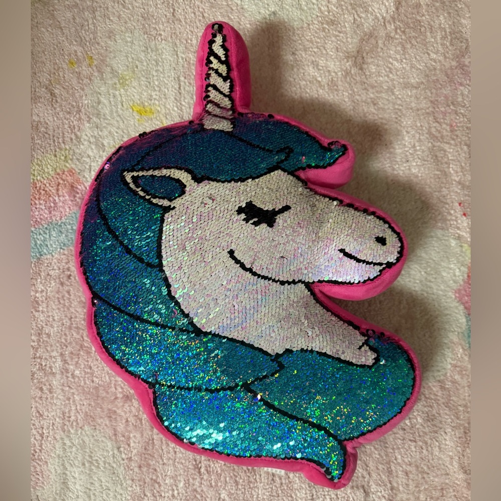 Justice Unicorn Sequin flip plush